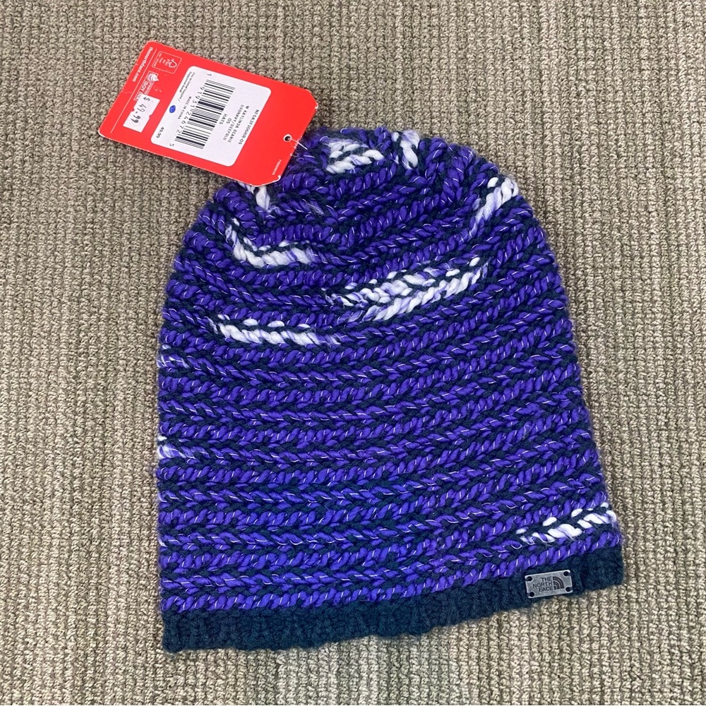 NEW North Face Kaylinda Beanie Urban Navy/Deep Blue Color - 29% Merino W…
